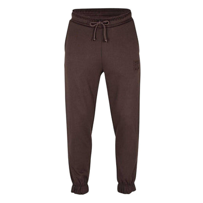 Dark Brown - Front - Hugo Mens Dchard Cotton Logo Joggers