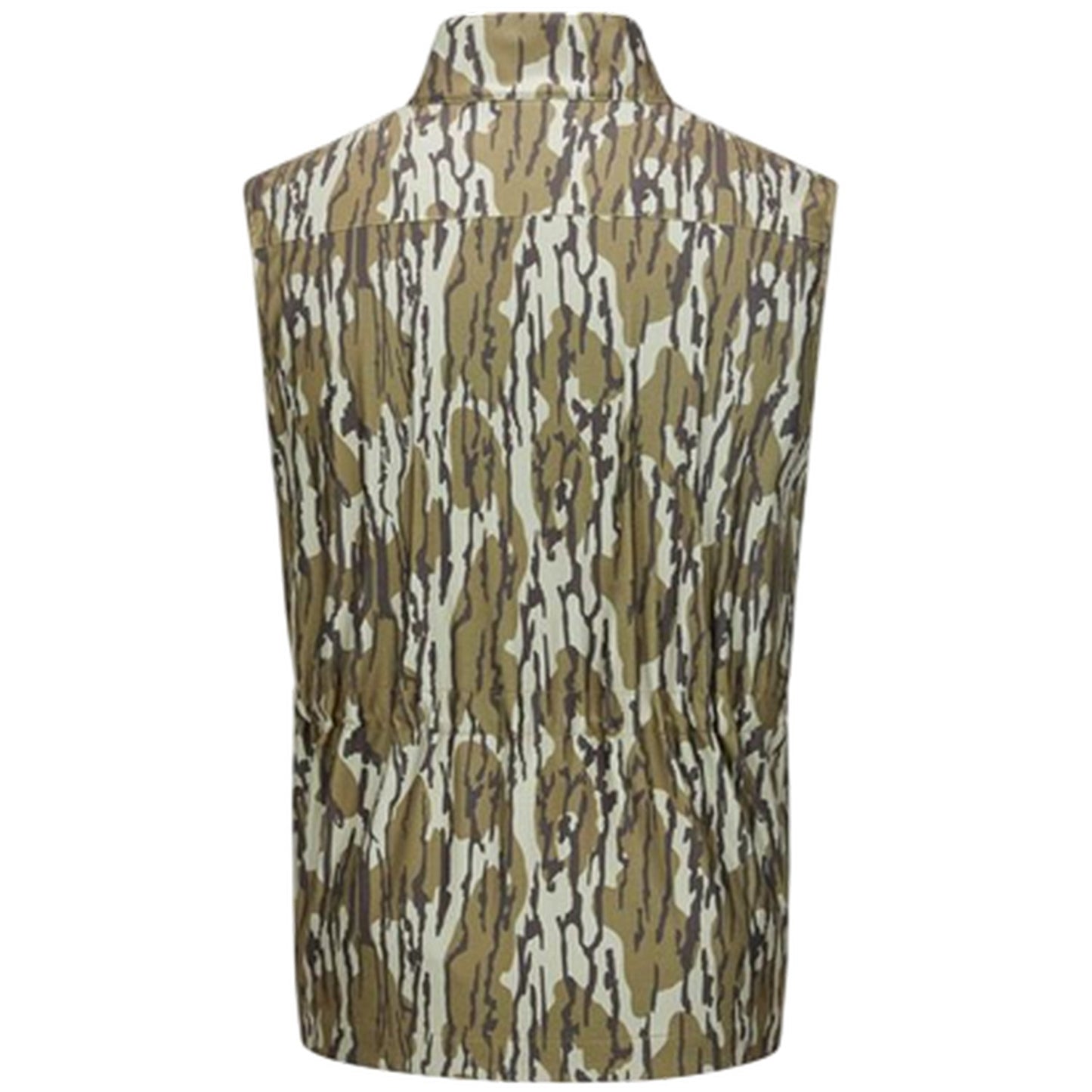 Khaki - Back - Diem Mens Camo Multi Pocket Gilet