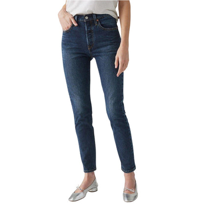 Dark Blue - Side - Levis Womens-Ladies 501 Same Intent Skinny Jeans