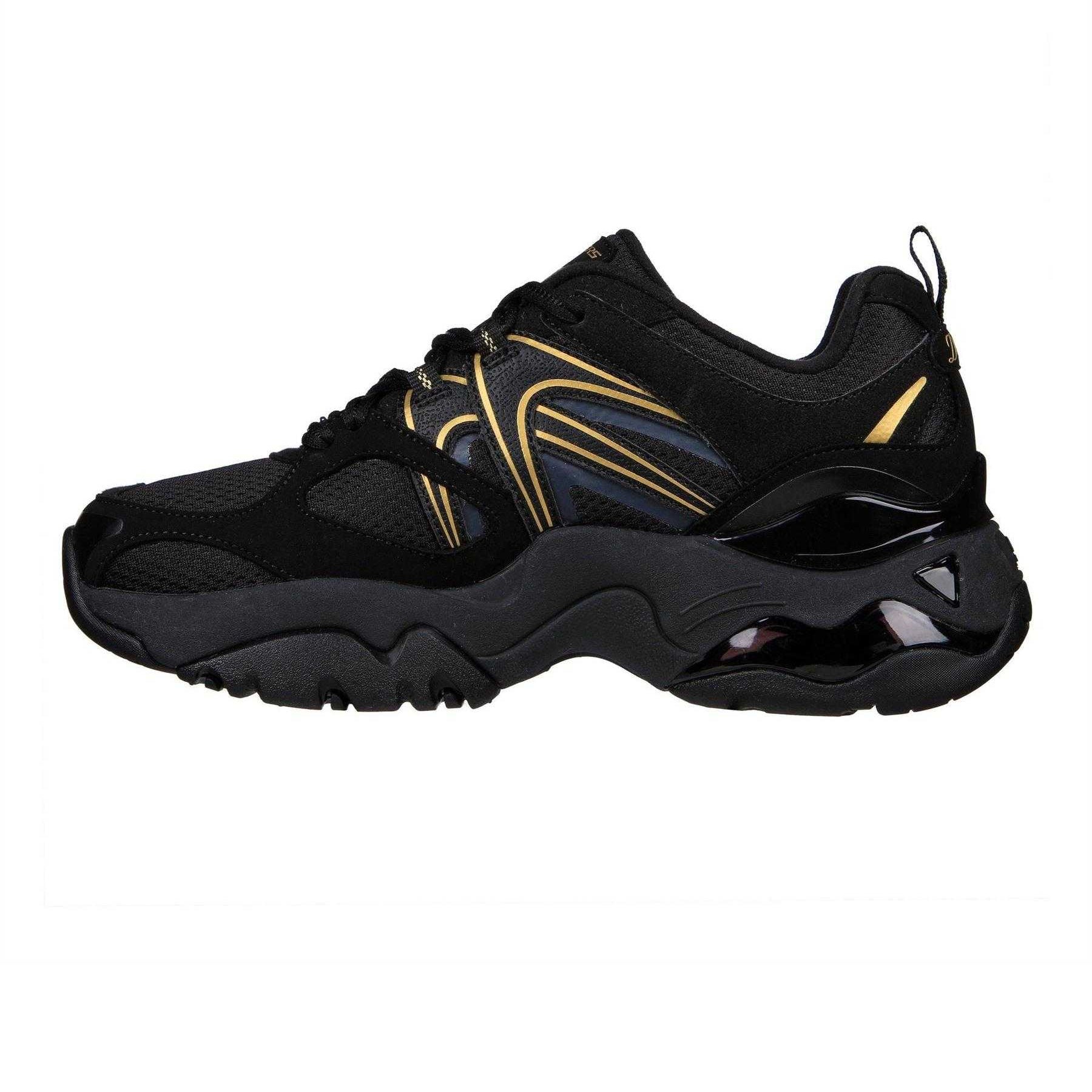 Black - Back - Skechers Womens-Ladies DLites 3.0 Air Trainers