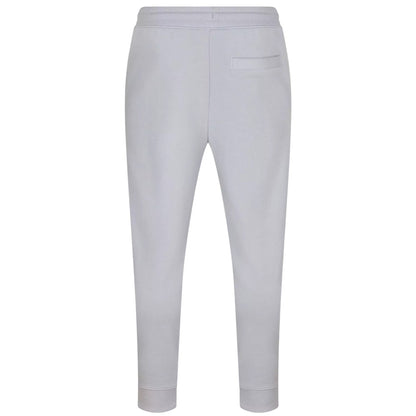 Light Grey-Pastel Grey - Back - Hugo Mens Fleece Logo Relaxed Fit Joggers
