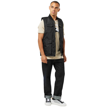 Jet Black - Pack Shot - Luke 1977 Mens Tech Logo Gilet