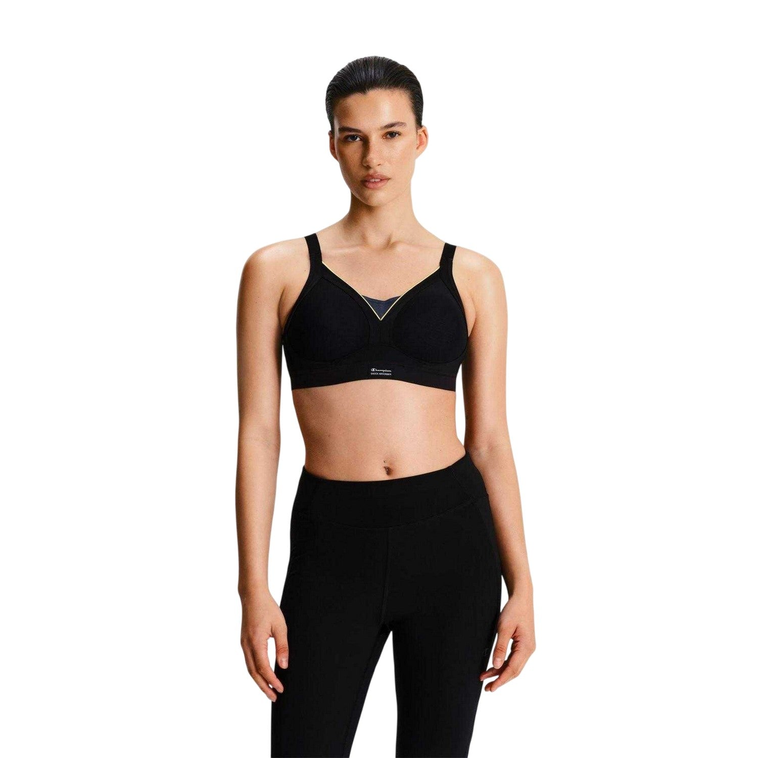 Black - Lifestyle - Champion Womens-Ladies Medium Support Sports Bra