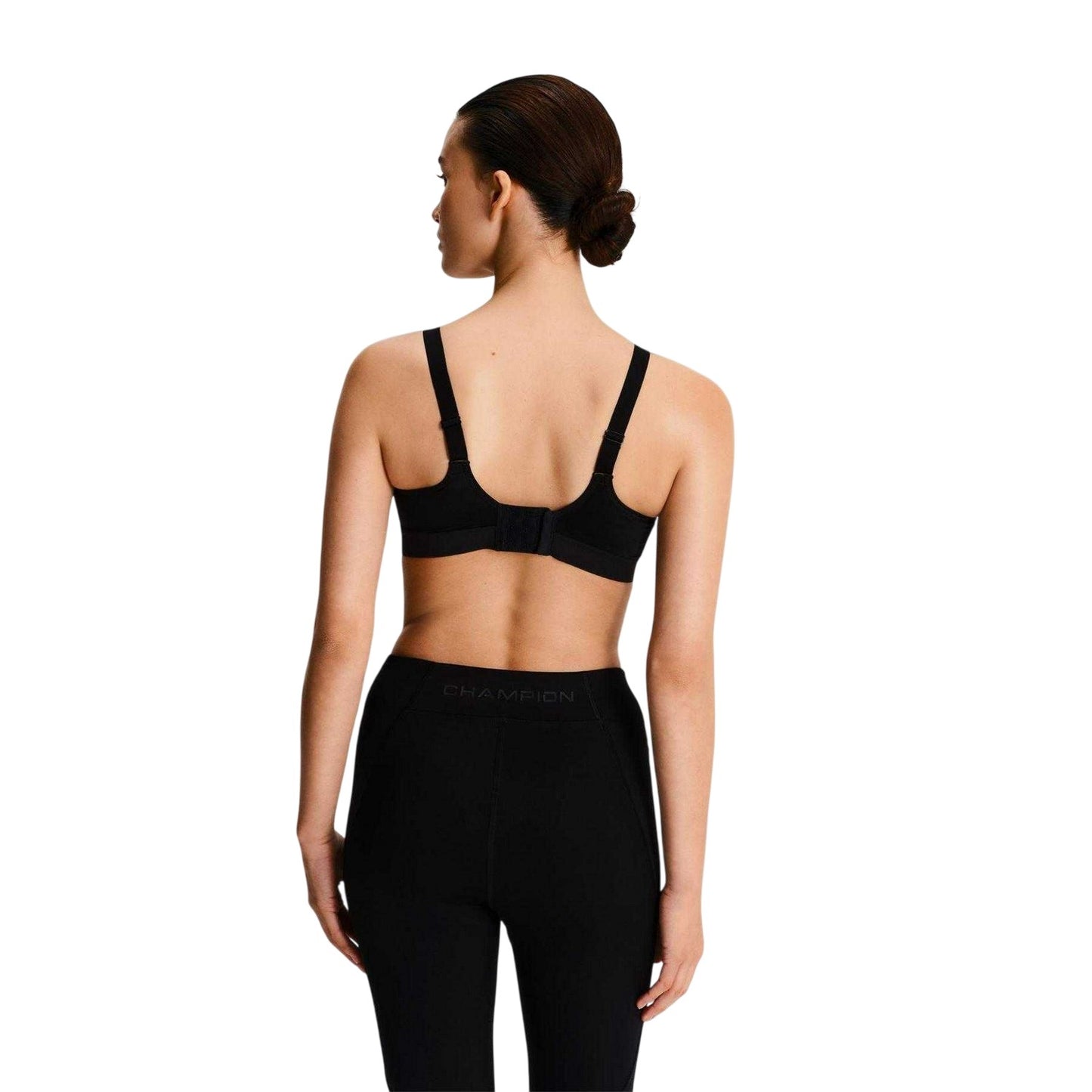 Black - Pack Shot - Champion Womens-Ladies Medium Support Sports Bra