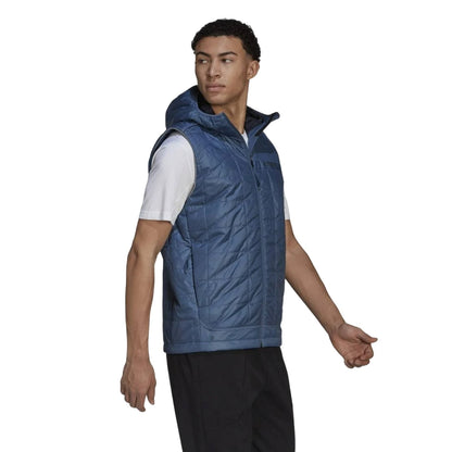Blue - Lifestyle - Adidas Mens Patterned Quilted Gilet