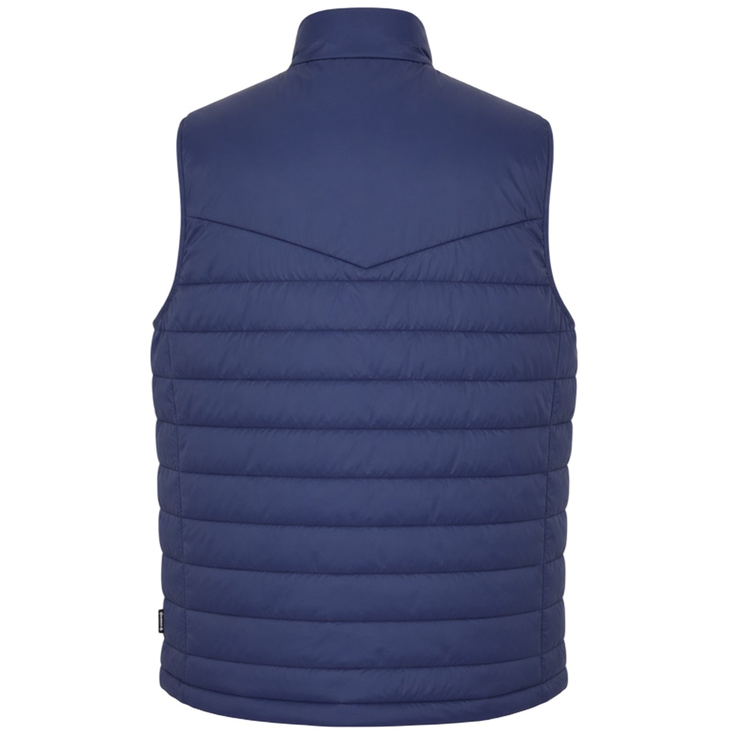 Navy - Back - Hummel Mens Quilted Logo Gilet