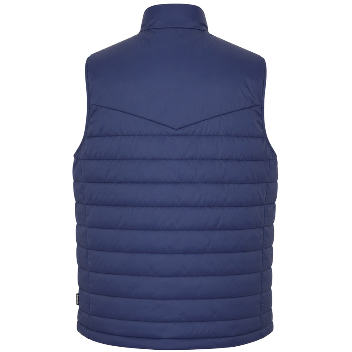 Navy - Back - Hummel Mens Quilted Logo Gilet