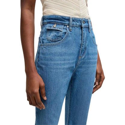 Light Blue - Side - Boss Womens-Ladies Lyris Denim 5 Pockets Slim Jeans