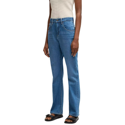 Light Blue - Lifestyle - Boss Womens-Ladies Lyris Denim 5 Pockets Slim Jeans