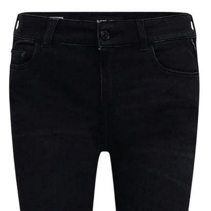 Grey - Side - Replay Womens-Ladies Faaby Slim Jeans