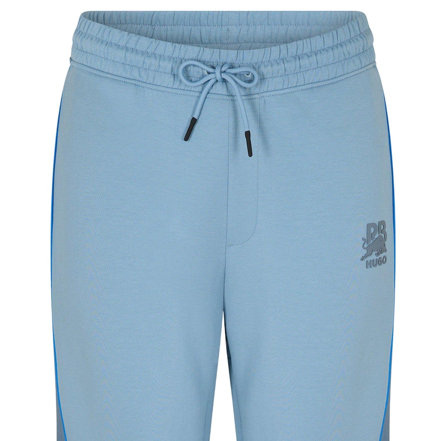 Medium Blue - Side - Hugo Mens Dinodie Woven Colour Block Joggers