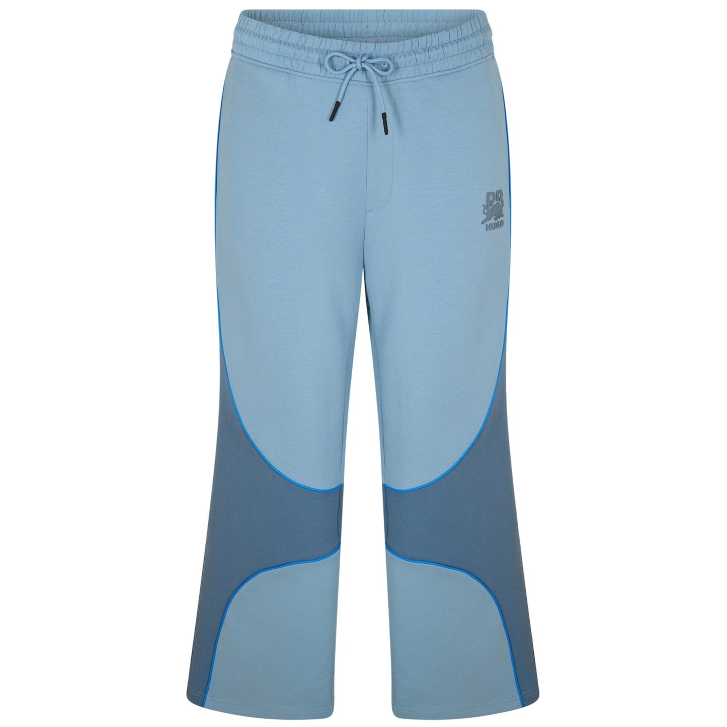 Medium Blue - Front - Hugo Mens Dinodie Woven Colour Block Joggers