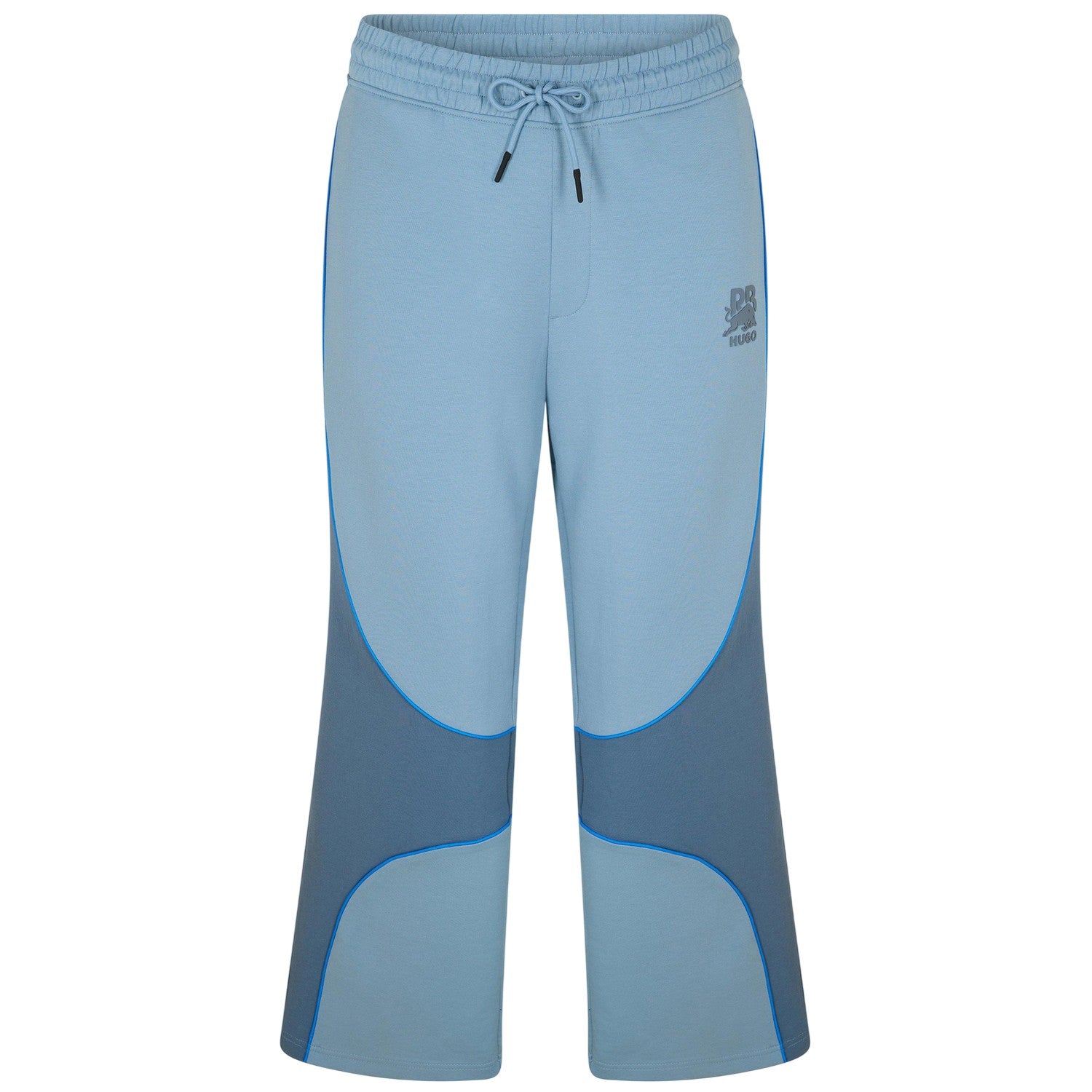 Medium Blue - Front - Hugo Mens Dinodie Woven Colour Block Joggers