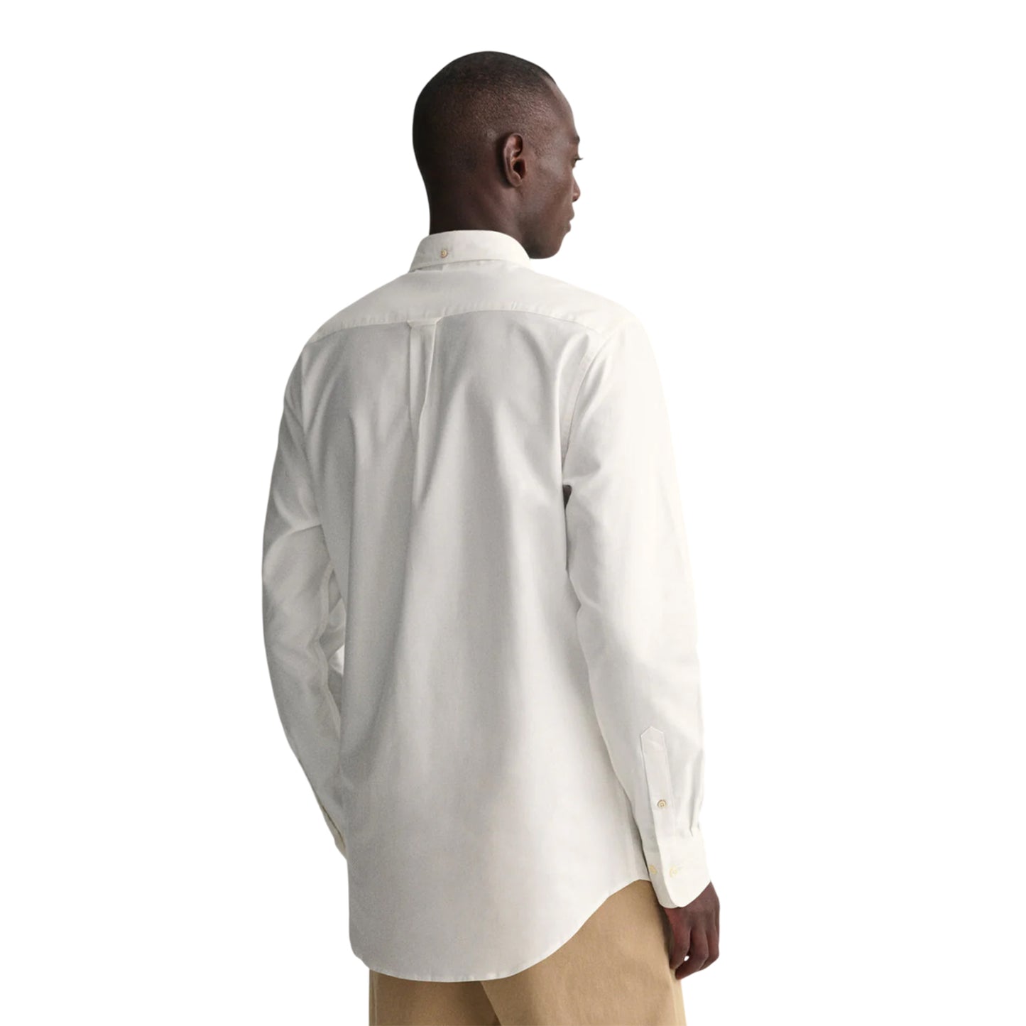White - Back - Gant Mens Broadcloth Regular Shirt