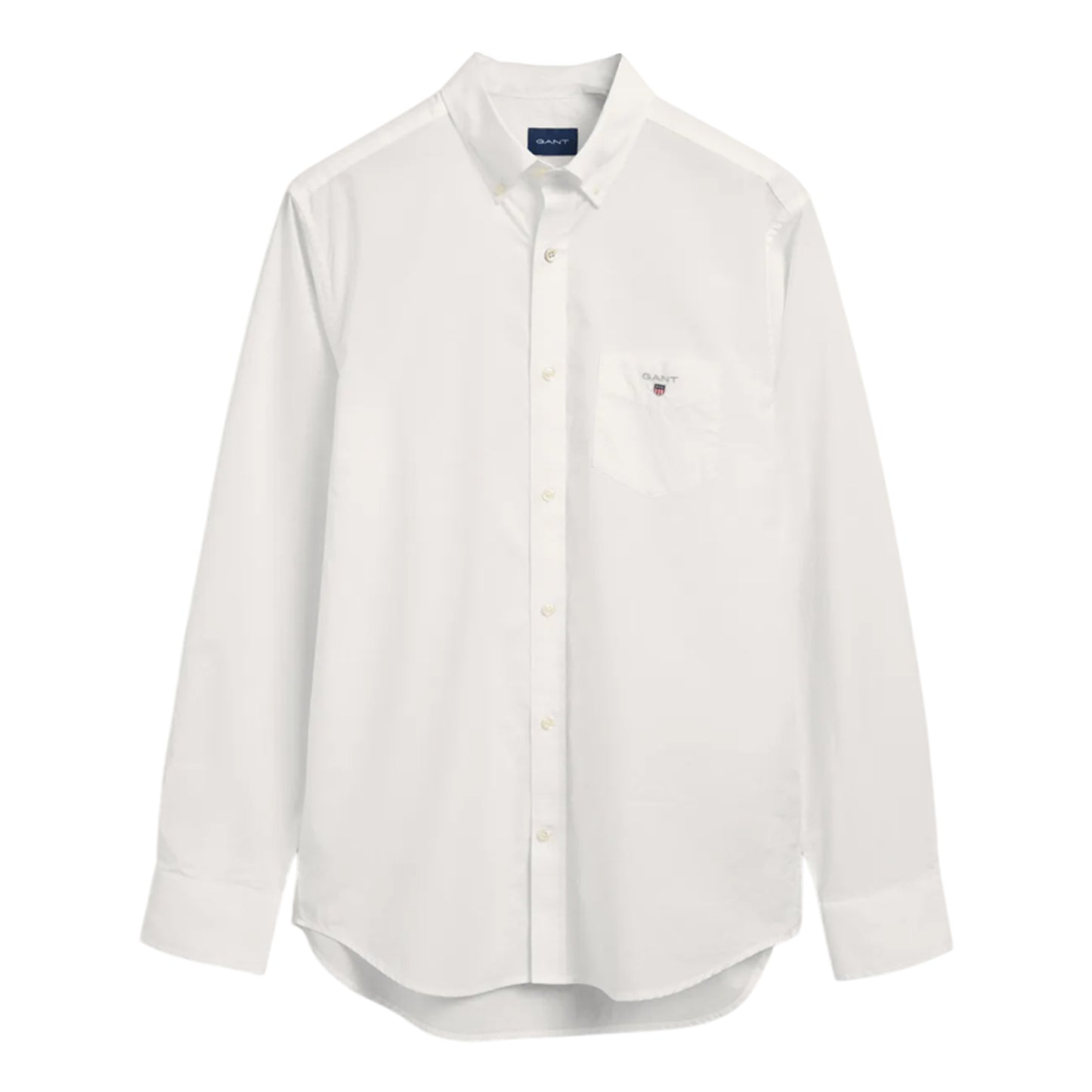 White - Front - Gant Mens Broadcloth Regular Shirt