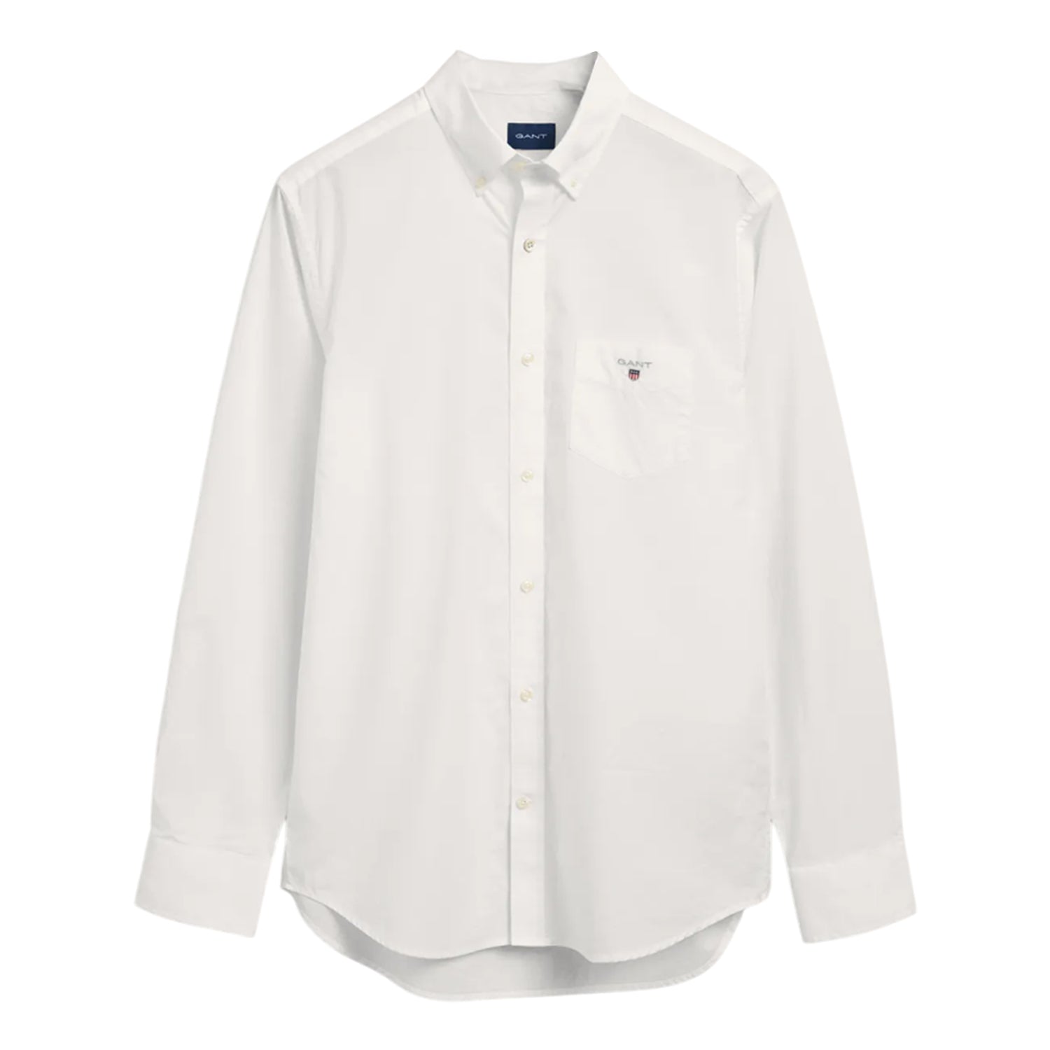 White - Front - Gant Mens Broadcloth Regular Shirt