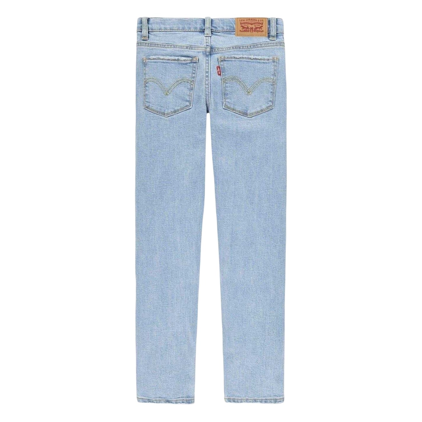 Blue - Back - Levis Childrens-Kids 501 Original Denim 5 Pockets Skinny Jeans