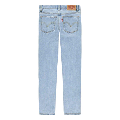 Blue - Back - Levis Childrens-Kids 501 Original Denim 5 Pockets Skinny Jeans
