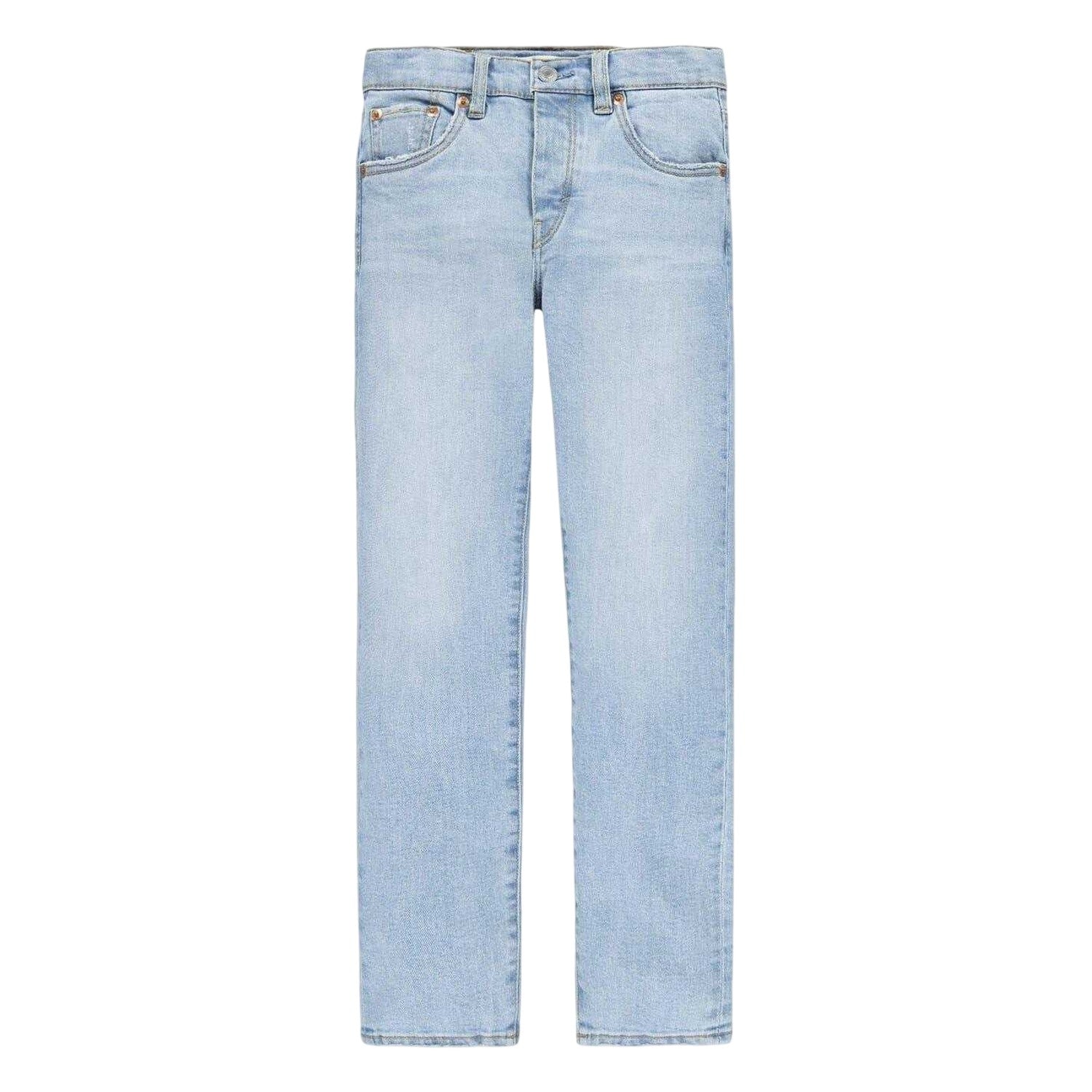 Blue - Front - Levis Childrens-Kids 501 Original Denim 5 Pockets Skinny Jeans