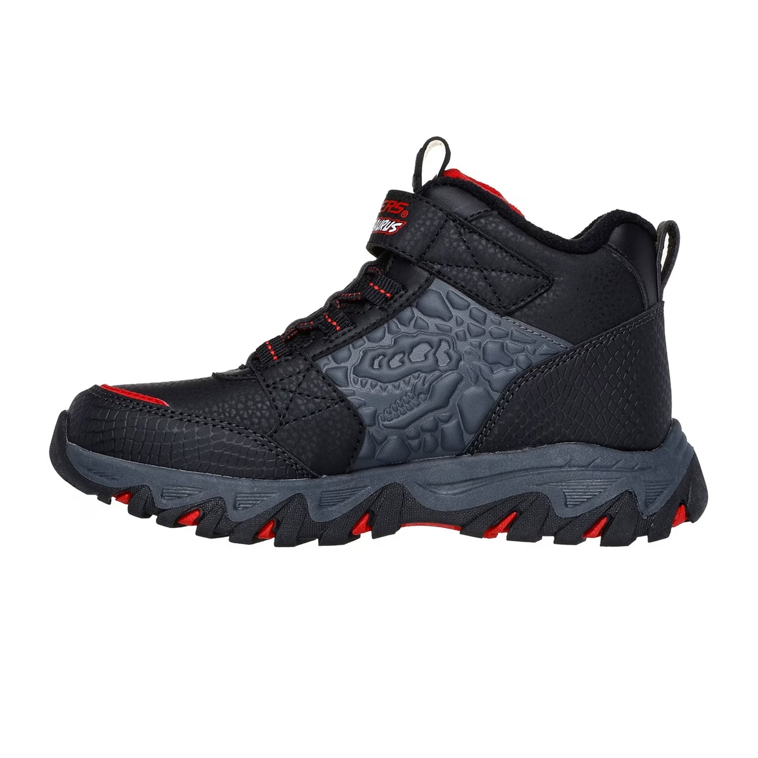 Black-Red - Back - Skechers Childrens-Kids Skech-Saurus Ranger Walking Boots