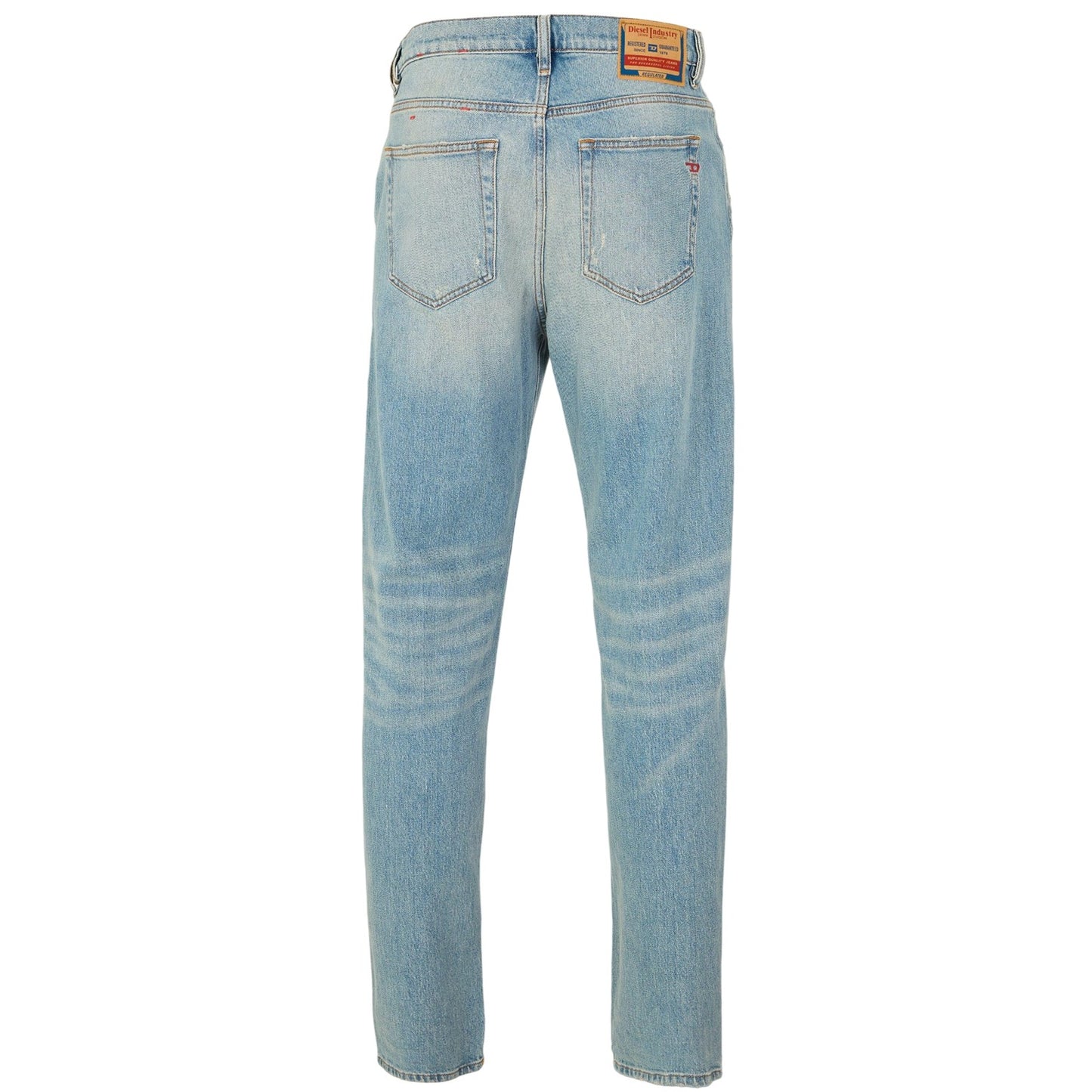 Blue Denim - Back - Diesel Mens 1998 Washed Denim 5 Pockets Straight Leg Jeans