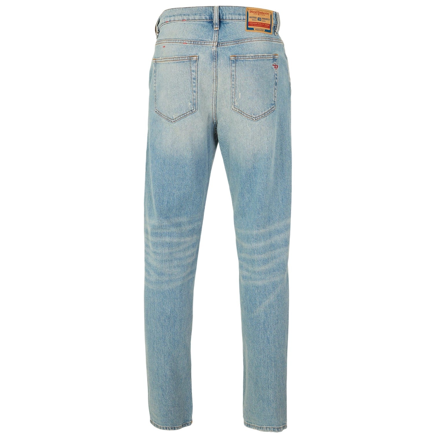Blue Denim - Back - Diesel Mens 1998 Washed Denim 5 Pockets Straight Leg Jeans