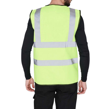 Yellow - Back - Dunlop Mens Polyester High-Vis Safety Hi-Vis Vest