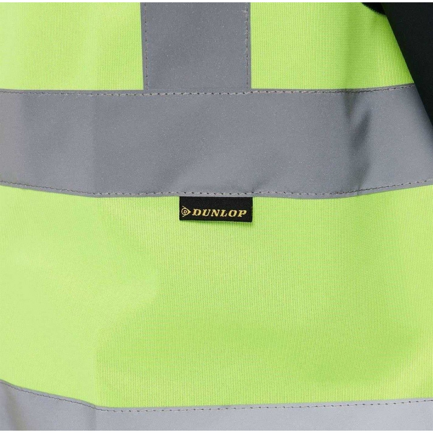Yellow - Side - Dunlop Mens Polyester High-Vis Safety Hi-Vis Vest