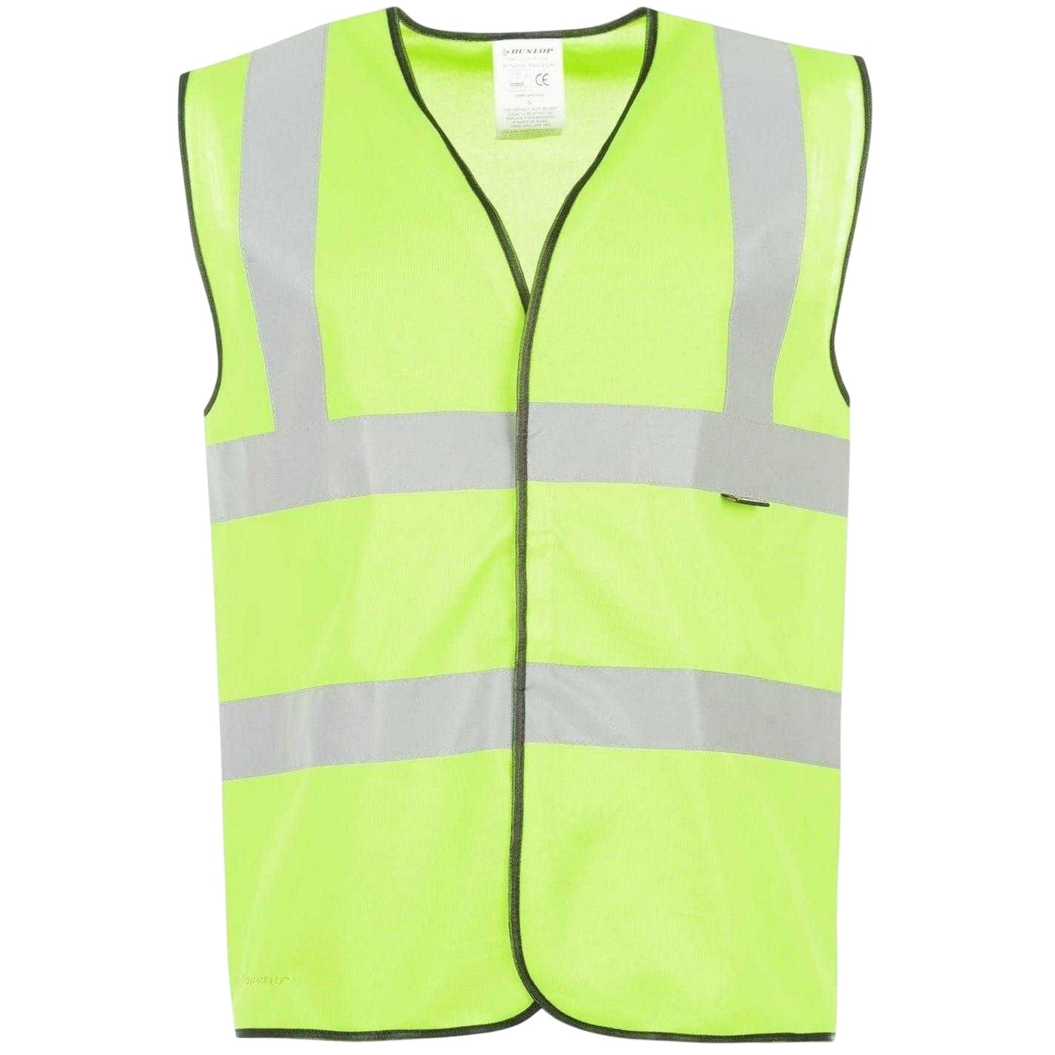 Yellow - Front - Dunlop Mens Polyester High-Vis Safety Hi-Vis Vest