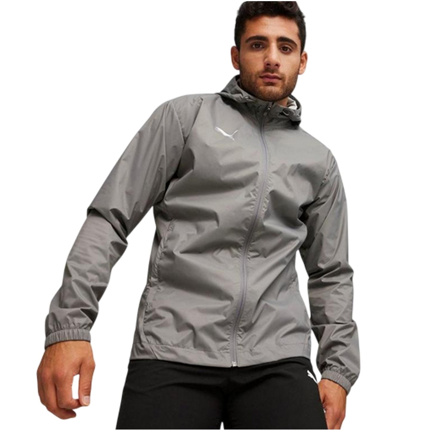 Grey - Side - Puma Mens All Weather Regular Jacket