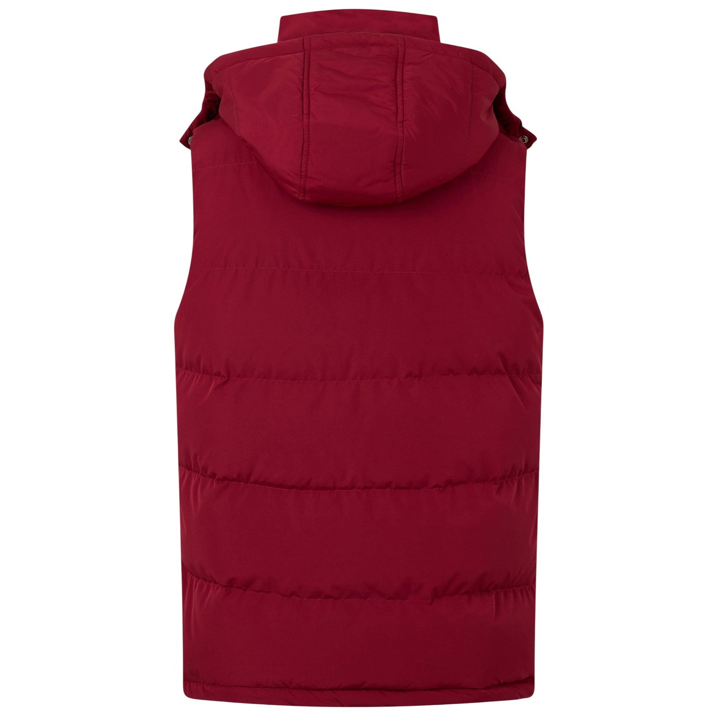Blood Red - Back - Luke 1977 Mens Quilted Detachable Hood Gilet