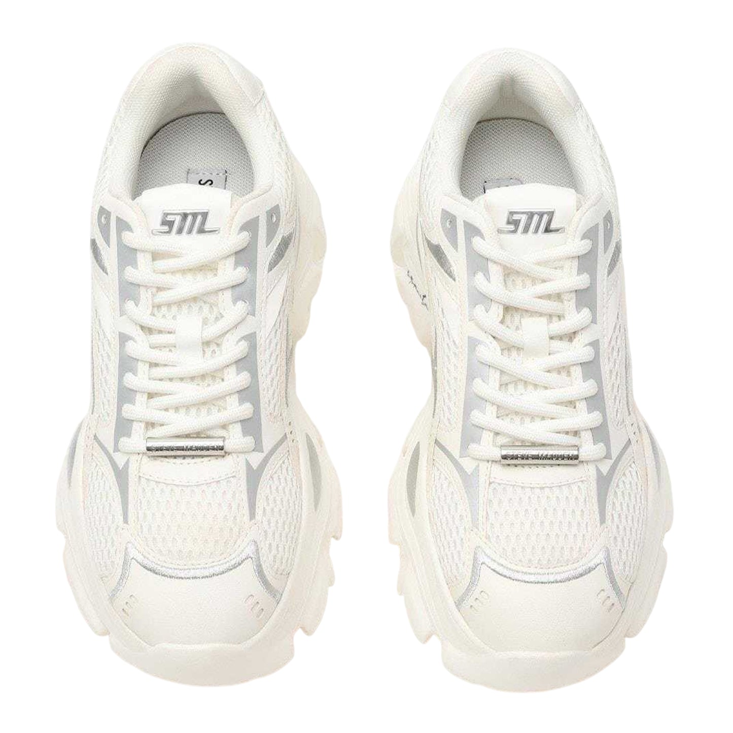 White-Silver - Lifestyle - Steve Madden Womens-Ladies Raftus Chunky Sole Trainers
