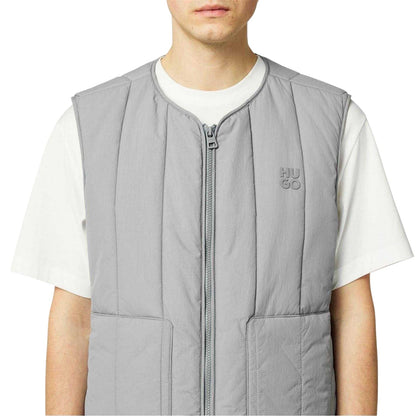 Grey - Side - Hugo Mens Batino Logo Gilet