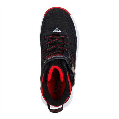 Black-Red - Side - Skechers Childrens-Kids Lunnix Trainers
