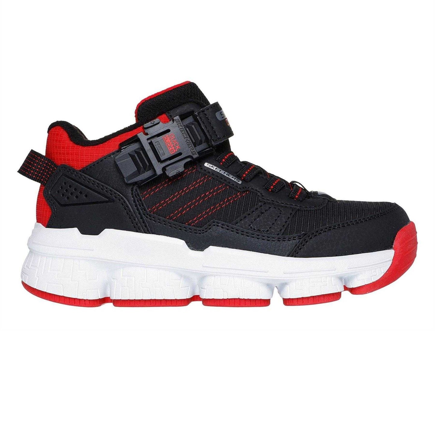 Black-Red - Front - Skechers Childrens-Kids Lunnix Trainers