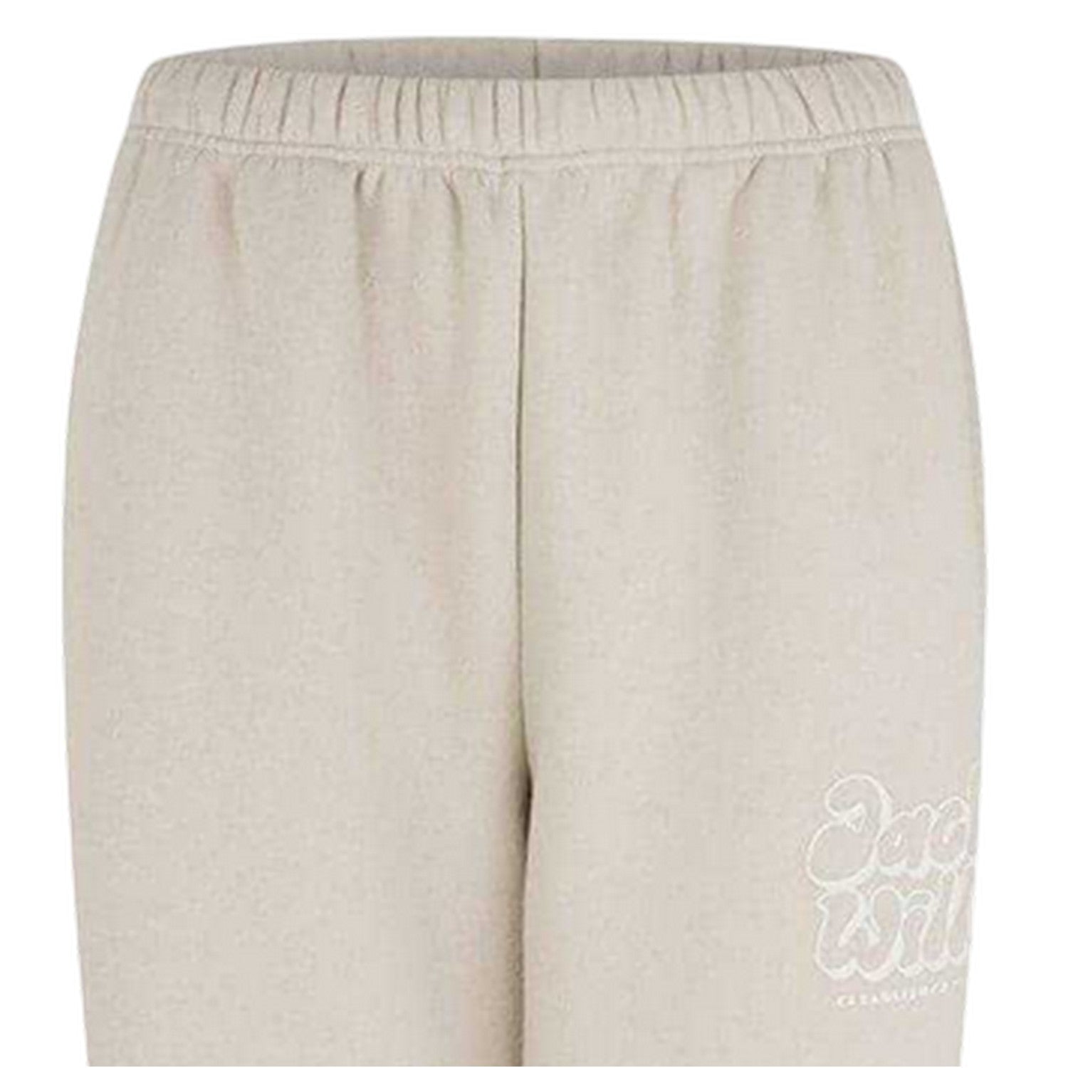 Cream - Side - Jack Wills Womens-Ladies Bubble Cotton Logo Joggers