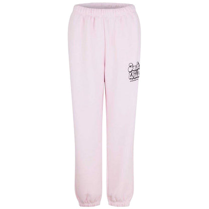 Pink - Front - Jack Wills Womens-Ladies Bubble Cotton Logo Joggers