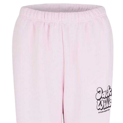 Pink - Side - Jack Wills Womens-Ladies Bubble Cotton Logo Joggers