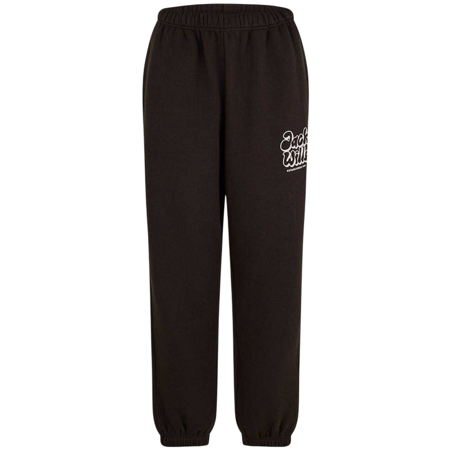 Chocolate - Front - Jack Wills Womens-Ladies Bubble Cotton Logo Joggers
