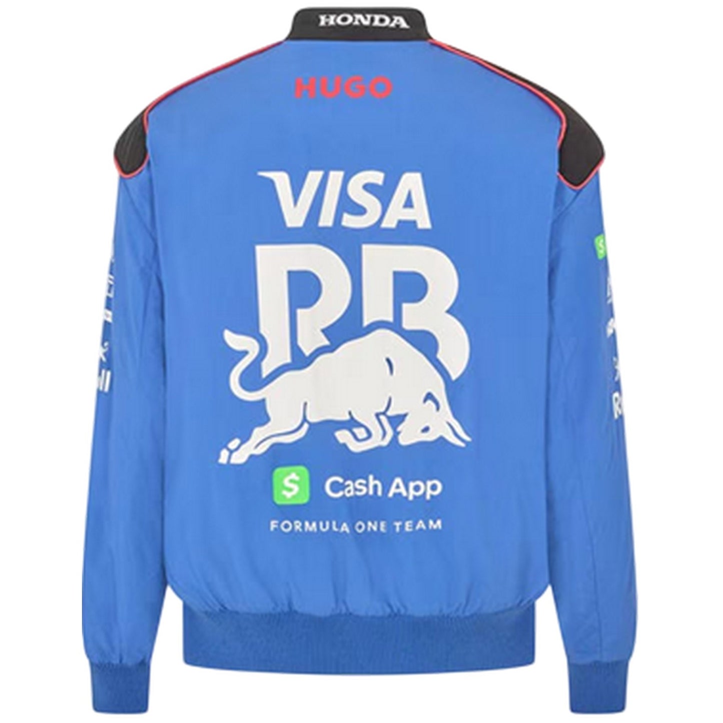 Medium Blue - Back - Hugo Mens Formula 1 Nylon Bomber Jacket