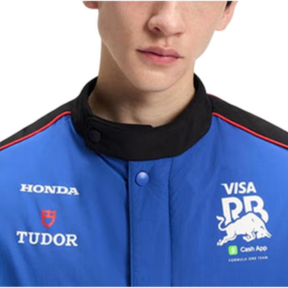 Medium Blue - Side - Hugo Mens Formula 1 Nylon Bomber Jacket