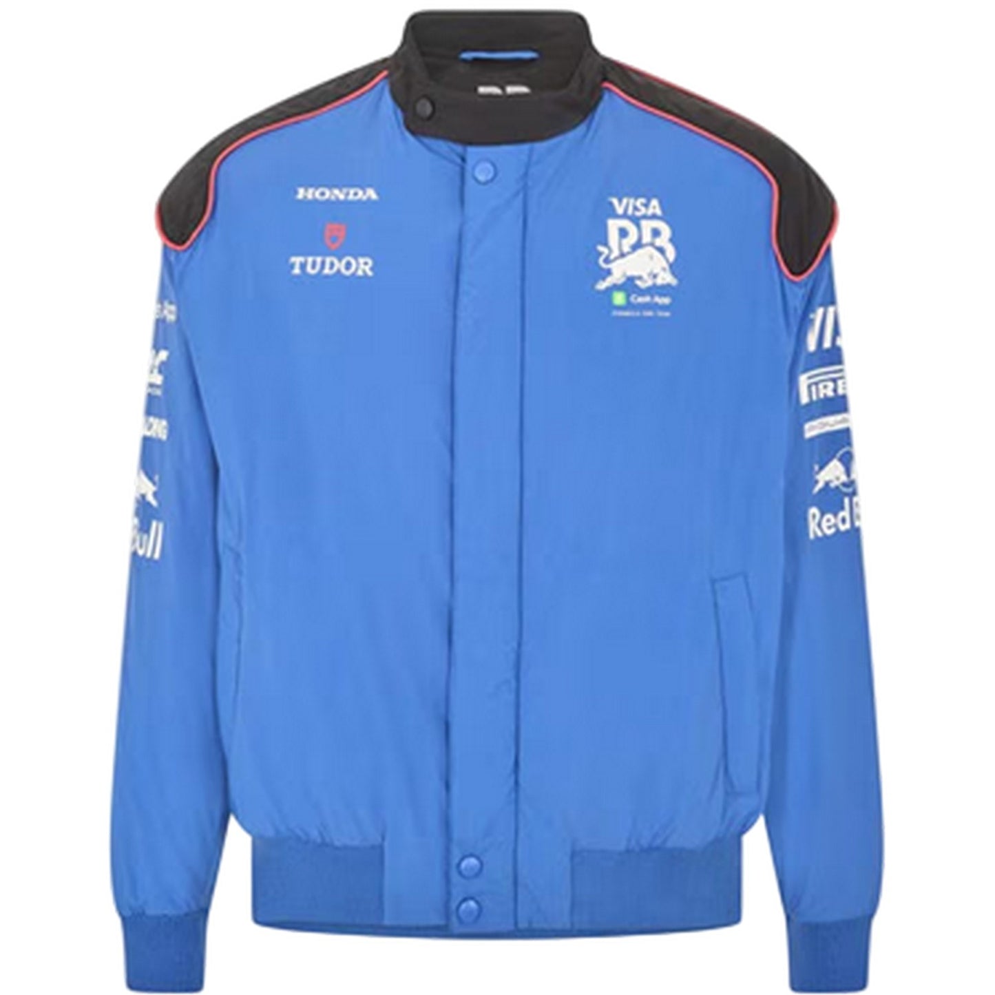 Medium Blue - Front - Hugo Mens Formula 1 Nylon Bomber Jacket