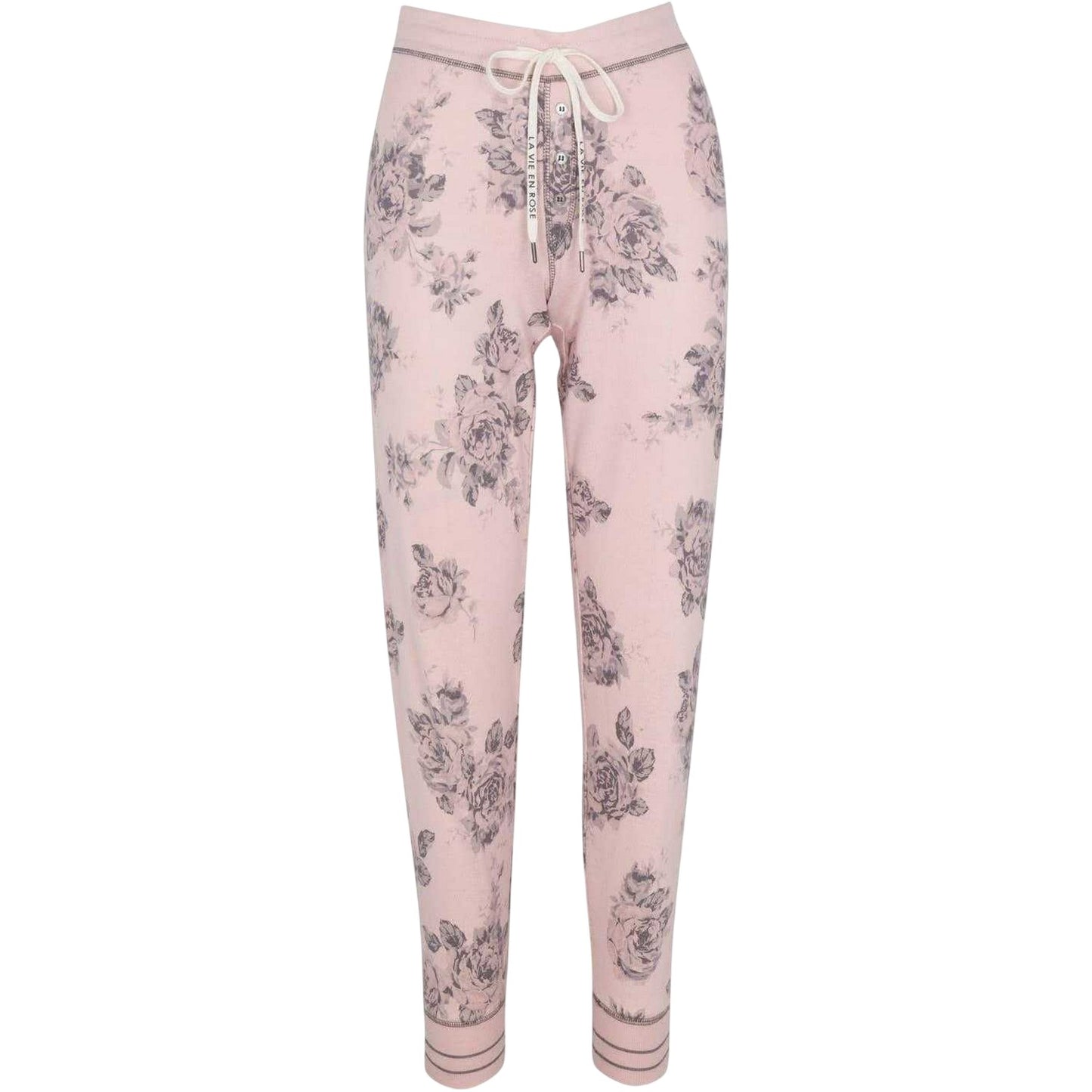 Pink - Front - PJ Salvage Womens-Ladies Roses Jogging Bottoms
