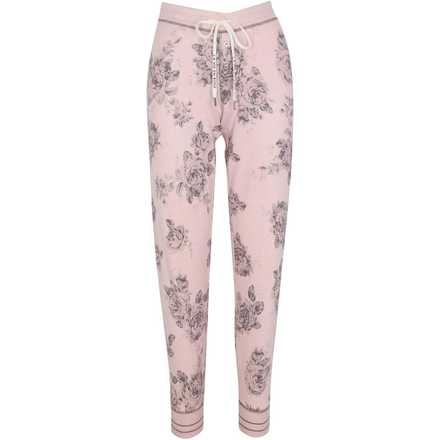 Pink - Front - PJ Salvage Womens-Ladies Roses Jogging Bottoms