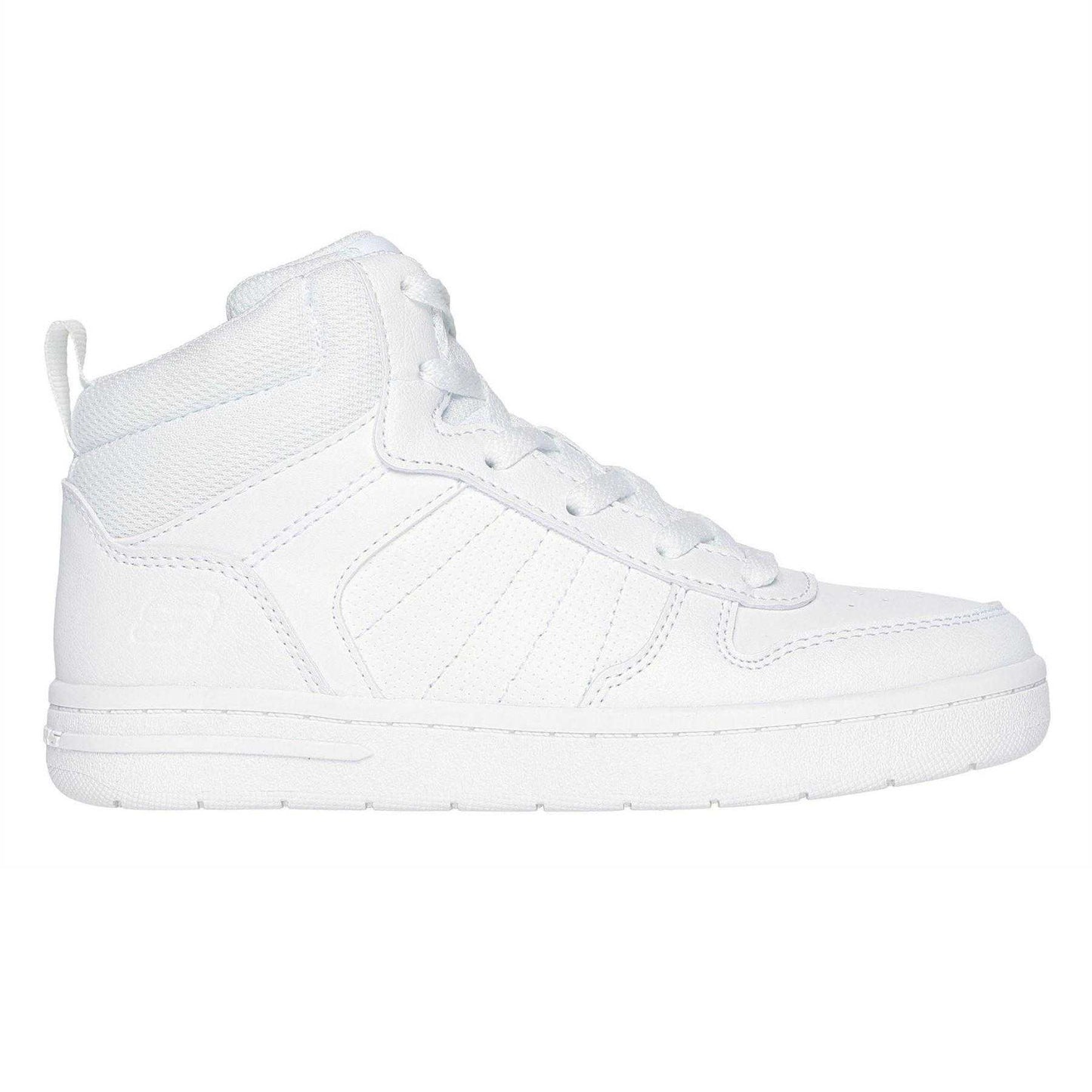 White - Front - Skechers Childrens-Kids Smith Street High Top Trainers