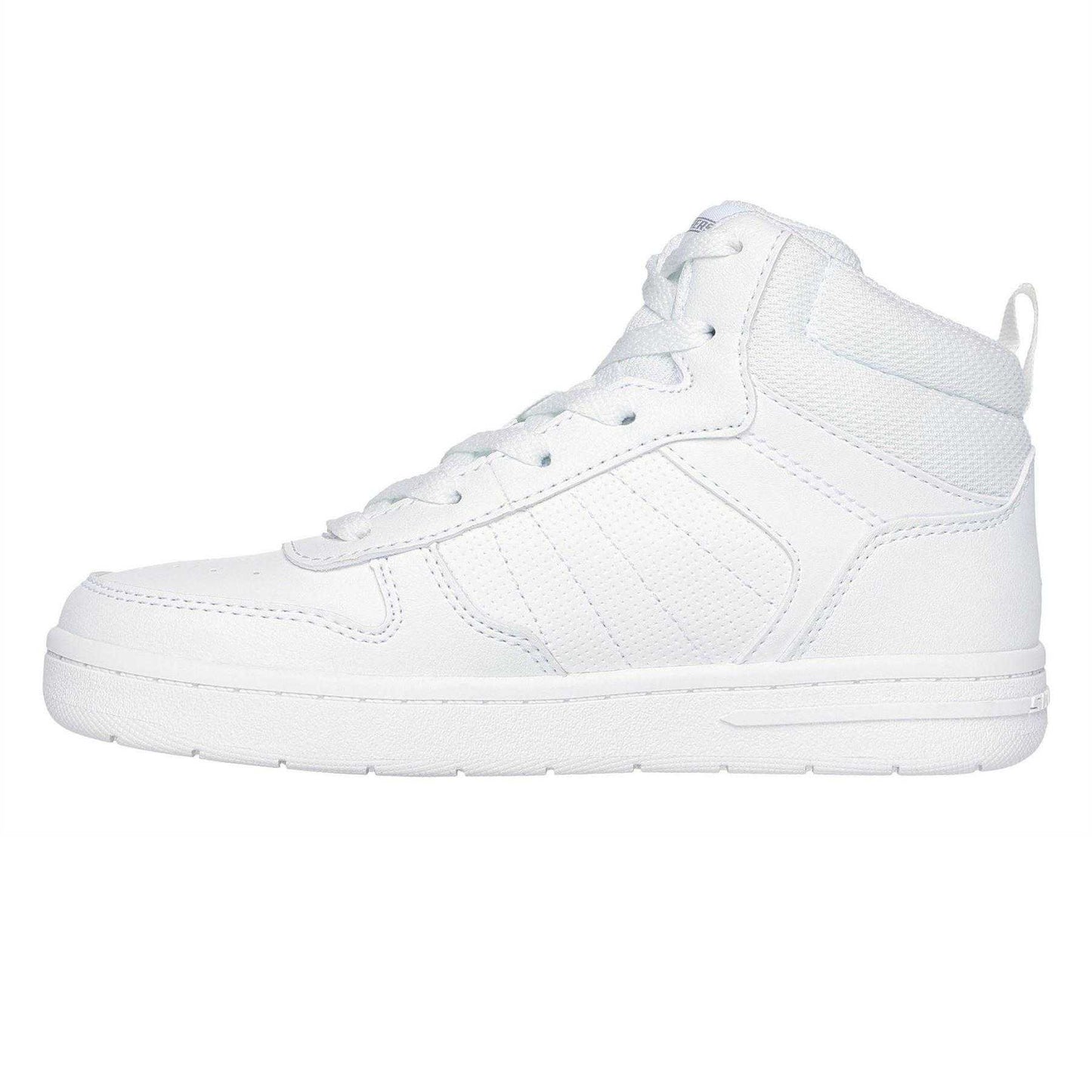 White - Back - Skechers Childrens-Kids Smith Street High Top Trainers