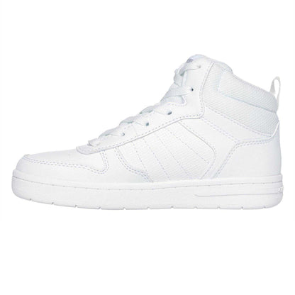 White - Back - Skechers Childrens-Kids Smith Street High Top Trainers