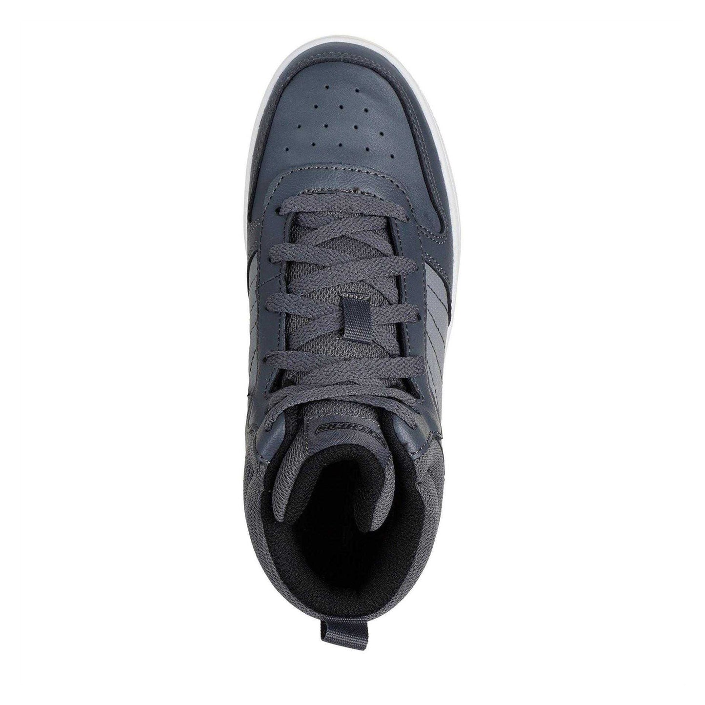 Grey - Side - Skechers Childrens-Kids Smith Street High Top Trainers