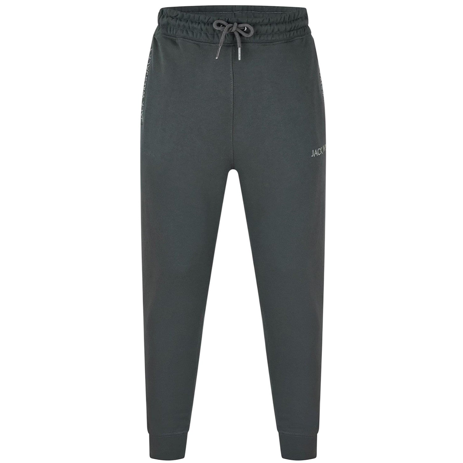Slate - Front - Jack Wills Childrens-Kids Jacquard Slim Joggers