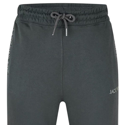 Slate - Side - Jack Wills Childrens-Kids Jacquard Slim Joggers